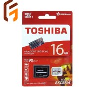 تصویر رم میکرو اس دی 16 گیگابایت توشیبا مدل M302-EA EXCERIA 90MB.s TOSHIBA MICROSDHC CARD 16GB EXCERIA M302-EA 90MB.s