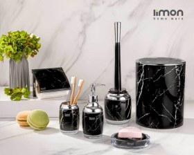 تصویر ست سرویس بهداشتی لیمون مدل رمانتیک ۶ تکه ماربل 