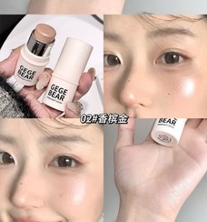 تصویر ست هایلایتر و رژگونه استیکی خیس جی جی بیر 