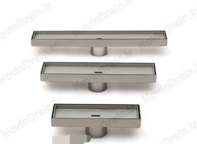 تصویر کفشور استیل 304 سرامیکخور ضد زنگ نوین پخش - کروم Tile insert FloorDrain 30*6/5cm