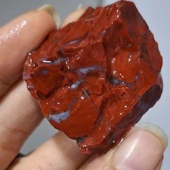 تصویر سنگ راف خام وتراش نخورده جاسپرسرخ اصل ومعدنی۳۰ گرمی Red Jasper