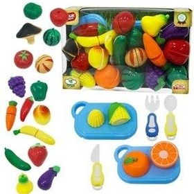 تصویر ست حرفه ای جعبه برش میوه و سبزیجات 41 تکه اسباب بازی Akids LEGO 