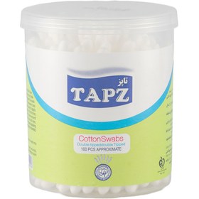 تصویر گوش پاکن بسته 100 عددی تاپز Tapz Cotton Swab 100 pcs