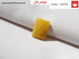 تصویر نگین کهربا بولونی لهستان چهارگوش کد 125769 