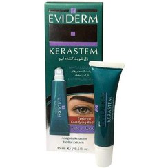 تصویر ژل تقویت کننده ابرو  اویدرم مدل کراستم 15 میل eviderm kerastem eyebrow hair -