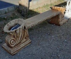 تصویر نیمکت گلدانی صدفی n12er