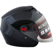 تصویر کلاه کاسکت تی اس پی مدل BLA098PST مشکی براق 