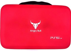 تصویر کیف محافظ پلی استیشن 5 اسلیم برند Angry Bull رنگ قرمز 