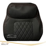 تصویر روکش صندلی KMC T9 تمام چرم مشکی با دوخت قرمز 