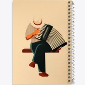 تصویر دفتر نت موسیقی 50 برگ خندالو طرح نوازنده آکاردئون 