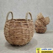 تصویر سبد حصیری لیف خرما سایزهای ۲۰ تا ۴۰ سانت 