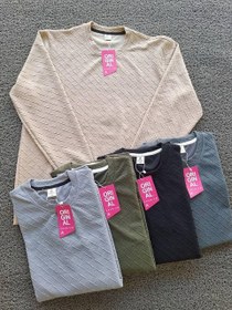 تصویر بلوزیقه گرد آستین بلند مدل لوزی سایزبندی:L XL XXL 3XL 