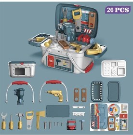 تصویر ست بازی پزشکی کودکانه ۲۷ تکه با کیف حمل برند zcm-happy 27 Piece Pretend Play Children's Medical Appliances Playset with Carrying Case