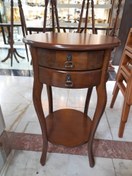 تصویر میز تلفن گرد دو کشو AAJ-TAG : KAR