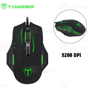 تصویر موس سیمی گیمینگ T-Dagger Recruit T-TGM103 Gaming Mouse دارای 6 کلید 