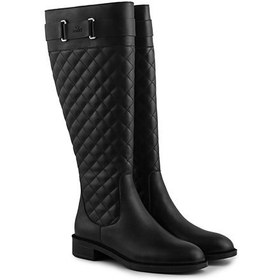 تصویر چکمه زنانه مدل 118002 با رویه چرم 