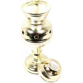 تصویر اسپند دودکن زغالی سایز 28 سانتیمتر رنگ طلایی کد 0440 