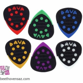 تصویر پیک گیتار داوا مدل Grip Tip Delrin بسته 6 عددی 