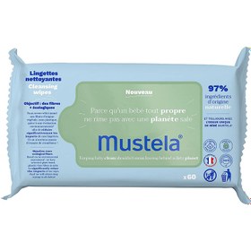 تصویر دستمال مرطوب ضد حساسیت موستلا 60 عددی ا mustela mustela