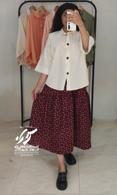 تصویر دامن آشتی گلدار - کد دو Skirt linen