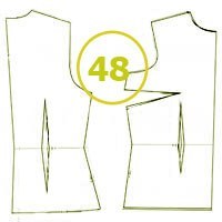 تصویر الگوی بالاتنه تک سایز 48 