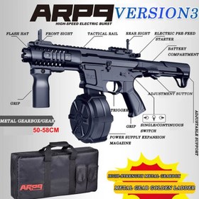 تصویر تفنگ تیرژله ای گیرباکس فلزی arp9 v3 تاکتیال با کیف و متعلقات Arp9 V3 tactical metal gear