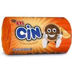 تصویر بیسکوئیت اتی جین با کرم پرتقال وزن 325 گرم Eti cin biscuits with orange cream 325 gr