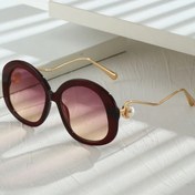 تصویر عینک زنانه ی کلاسیک برگندی 