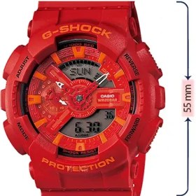 تصویر ساعت جی شاک قرمز G-SHOCK GA-110AC-4A 