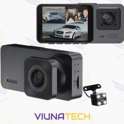 تصویر دوربین ثبت وقایع خودرو 3 لنز مدل S10 -WiFi 3-lens S10-WiFi car event recording camera