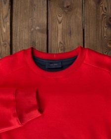 تصویر پلیور مردانه قرمز آستین بلند- سایز مدیوم 
