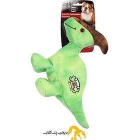 تصویر عروسک بازی سگ برند afp مدل patrick la parasaurolophus afp dog toy patrick la parasaurolophus