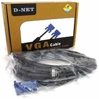 تصویر کابل VGA 5 متری نویز گیردار ضخیم تک پک D-NET 