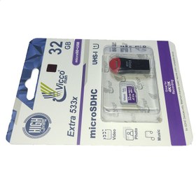 تصویر کارت حافظه microSDHC ویکو من مدل Extre533X کلاس 10 استاندارد UHS-I U1 سرعت 80MBps ظرفیت 32گیگابایت همراه کارت خوان 