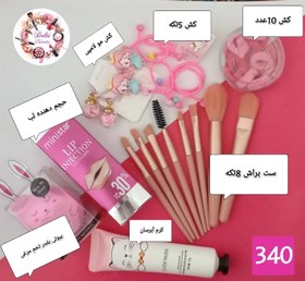 تصویر پک آرایشی کادویی 7تکه دخترانه کد 035 