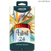 تصویر مداد رنگی 24 رنگ آریا Arya 3602 Arya 3602 24 Colored Pencil