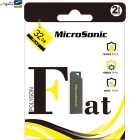 تصویر فلش مموری میکروسونیک مدل Flat ظرفیت 32 گیگابایت Microsonic Flat Flash Memory - 32GB