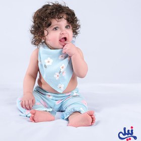 تصویر شلوار دخترانه گل دار Lovely آبی نیلی Nili baby Pants code:08643