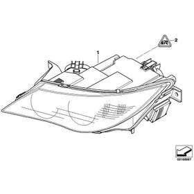 تصویر چراغ جلو بی ام و 630i سال های 2002 تا 2010 (اورجینال) - 63127165975 