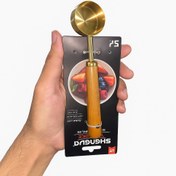 تصویر پیمانه استیل طلایی ته صاف 15 میل 