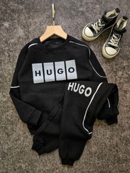 تصویر بلوز و شلوار طرح هوگو مشکی اسپرت - مشکی / hugo