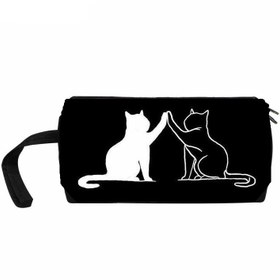 تصویر جامدادی گربه سیاه و سفید کد ۱۱۱ 