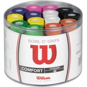 تصویر اورگریپ راکت تنیس ویلسون Wilson Bowl O Grips بسته 60 عددی رنگارنگ ا تورنو گریپ ویلسون تورنو گریپ ویلسون