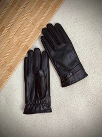 تصویر دستکش چرم زنانه سه دکمه 