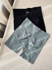 تصویر شورتک زنانه پشت چین کمر گنی 