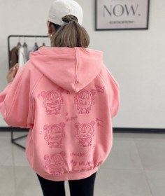 تصویر سویشرت زنانه مدل نیژان رنگ سفید سایز آزاد 