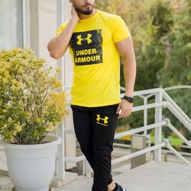 تصویر ست تیشرت و شلوار مردانه UNDER ARMOUR (زرد) s 