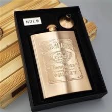 تصویر هیپ فلاسک استیل رزگلد مدل Jack Daniel’s 