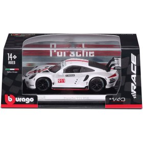 تصویر ماکت بوراگو ماشین پورشه RSR 911 مقیاس 1:43 Bburago PORSCHE 911 RSR 