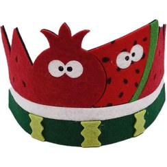 تصویر تاج نمدی انار و هندوانه یلدا 